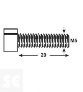 Tornillo Cónico Allen M5x20mm. A2 Din 4762 (150u.)