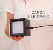 Aplique de Pared Led Box 8 Negro Inalámbrico