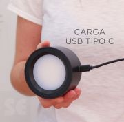 Aplique de Pared Led Roll 8 Negro Batería Recargable