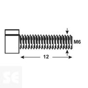 Tornillo Cónico Allen M6x12mm. A2 Din 4762 (150u.)
