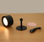 Aplique de Pared Led Roll 8 Negro Batería Recargable