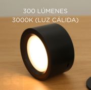 Aplique de Pared Led Roll 8 Negro Batería Recargable