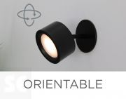 Aplique de Pared Led Roll 8 Negro Batería Recargable
