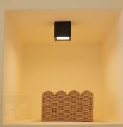 Aplique de Pared Led Box 8 Negro Inalámbrico