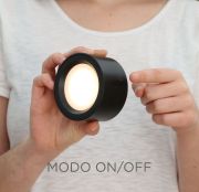 Aplique de Pared Led Roll 8 Negro Batería Recargable