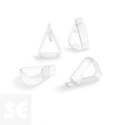 Pinza Sujeta-Mantel Transparente 33x50x14 mm. (4u.)