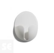 Soporte Adhesivo para Enchufe Blanco 70x53x28 mm. (2u.)