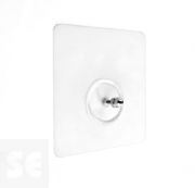 Soporte de Fijación Reutilizable Transparente Rosca 80x80x15mm. (2u.)