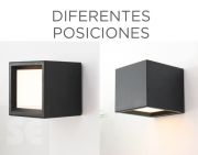 Aplique de Pared Led Box 8 Negro Inalámbrico