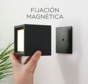 Aplique de Pared Led Box 8 Negro Inalámbrico