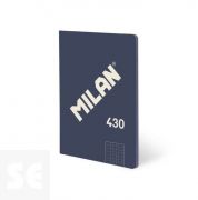 Libreta MILAN A5 Encolada 430 Azul 48h Cuadric. 95gr