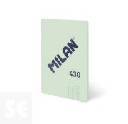Libreta MILAN A5 Encolada 430 Verde 48h Cuadric. 95gr
