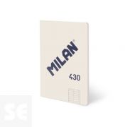 Libreta MILAN A5 Encolada 430 Beige 48h Cuadric. 95gr