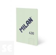 Libreta MILAN A5 Encolada 430 Verde 48h Líneas 95gr