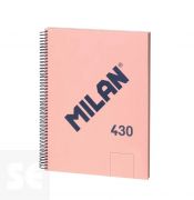 Libreta MILAN A4 Espiral 80h Blancas 95 Gr/M  Rosa