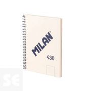 Libreta MILAN A5 Espiral 80h Blancas 95 Gr/M Beig