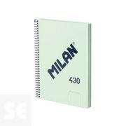 Libreta MILAN A5 Espiral 80h Blancas 95 Gr/M Verde