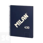 Libreta MILAN A4 Espiral 80h Blancas 95 Gr/M Azul