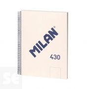 Libreta MILAN A4 Espiral 80h Blancas 95 Gr/M Beig