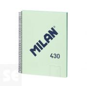 Libreta MILAN A4 Espiral 80h Blancas 95 Gr/M Verde