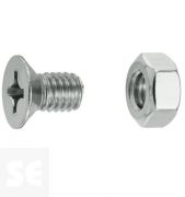 Tornillo Cabeza Cónica M6x10mm. A2 Ph Din 7046 (12 piezas)