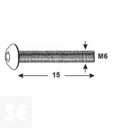 Tornillo Cabeza Redonda M6x15mm (120u.)