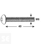 Tornillo Cabeza Redonda M6x40mm (50u.)