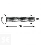 Tornillo Cabeza Redonda M6x50mm (40u.)