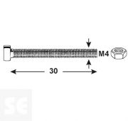 Tornillo Cabeza Redonda Ph M4x30mm Din 7985 (50 piezas)