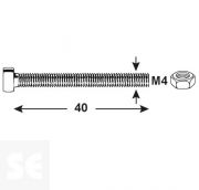Tornillo Cabeza Redonda Ph M4x40mm Din 7985 (40 piezas)