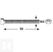 Tornillo Cabeza Redonda Ph M4x50mm Din 7985 (40 piezas)