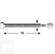 Tornillo Cabeza Redonda Ph M5x10mm Din 7985 (60 piezas)