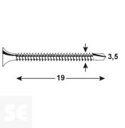 Tornillo Perforante Cabeza Avellanada.Din 7504p Ph 15482 3,5x19mm. (50u.)