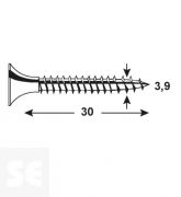 Tornillo Multiuso Negro Ph 3,9x30mm (150u.)