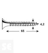 Tornillo Multiuso Negro Ph 4,2x65mm (60u.)