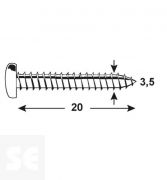 Tornillo Zn Cabeza Redonda Pz 3,5x20mm (30u.)