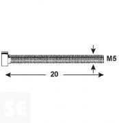 Tornillo Cabeza Cilíndrica Plástico M5x20mm. (14u.)