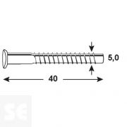 Tornillo Conexión 5,0x40mm Zn Allen (200 Pzas.)