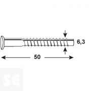 Tornillo ConexiÓn 6,3x50mm Zn Allen (150 Pzas.)