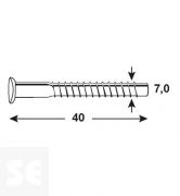 Tornillo Conexión 7,0x40mm Zn Allen (100 Pzas.)