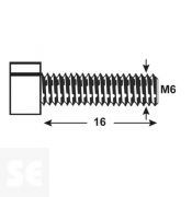 Tornillo Cónico Allen M6x16mm. A2 Din 4762 (120u.)