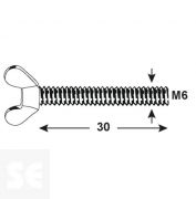 Tornillo De Mariposa Cincado Din 316 M-6x30mm. (3u.)