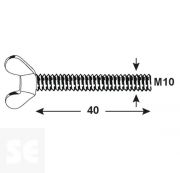 Tornillo Orejas M10x40mm Din 316 (2u.)