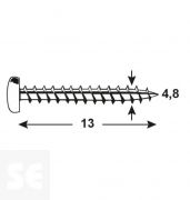 Tornillo para Chapa Din 7981 Vz Ph 7057 4,8x13mm. (20u.)