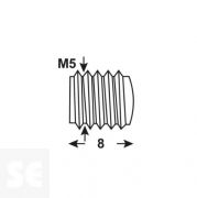 Tornillo Prisionero Inoxidable A2 M5x8mm. A2 4026 (5u.)