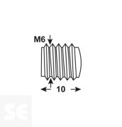 Tornillo Prisionero Inoxidable A2 M6x10mm. A2 4026 (5u.)