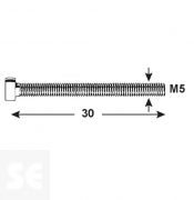 Tornillo Roscado Cabeza Cilindro Plástico M5x30mm. (12u.)