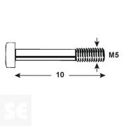 Tornillo Roscado Galvanizado M5x10mm. Vz 4762 (20u.)