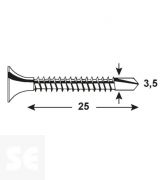 Tornillo Tablero Yeso Ph 3,5x25mm Din 14566 (200u.)
