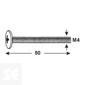 Tornillo Tirador Muebles Pz M4x50mm (8u.)
